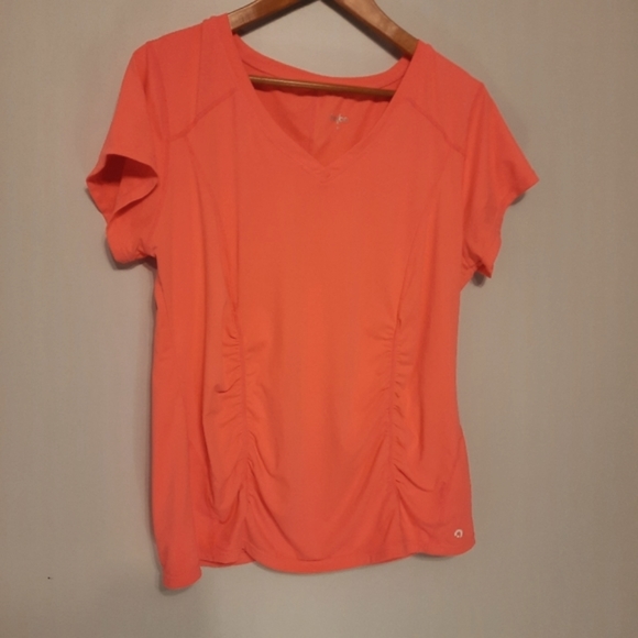 Hyba by Reitmans Neon Coral Workout Tee - Picture 5 of 8